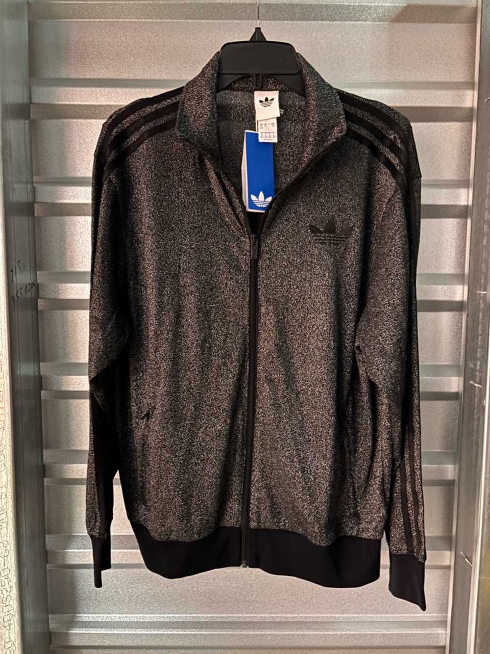 adidas Firebird LUREX Women’s Track Top Black Silver KS7789